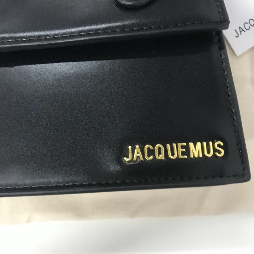 Le Chiquito Noeud bag JACQUEMUS BLACK Coiled leather handbag - Picture 4 of 9